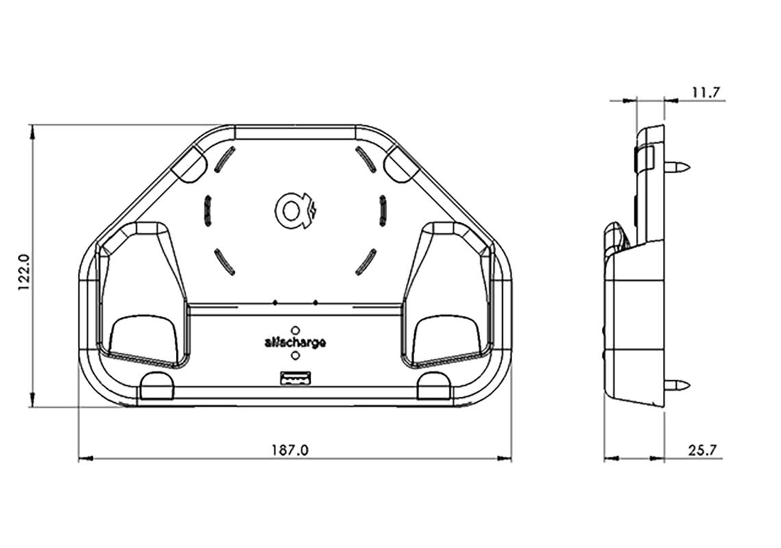 Wireless and USB charging device for the comfort on bus/car